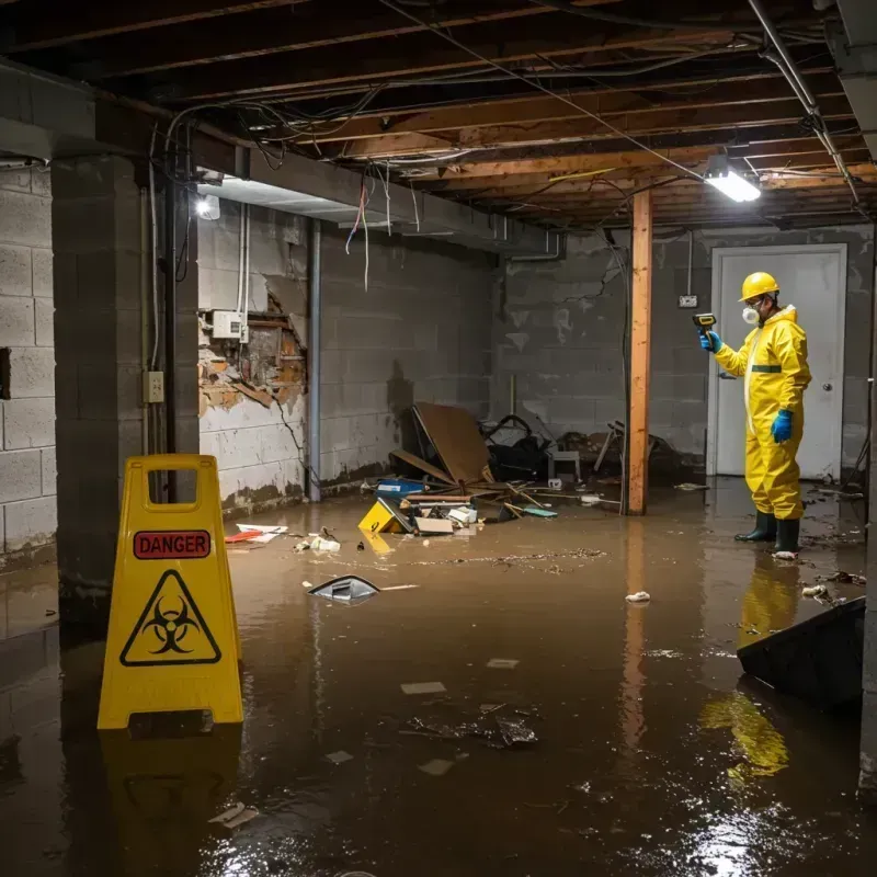 Flooded Basement Electrical Hazard in Gonzales County, TX Property